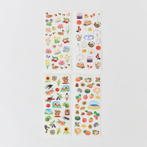 japanese washi 4 season stickers