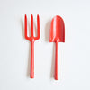 children’s fork & trowel | red