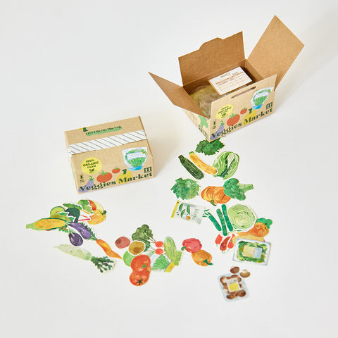 vegetable market sticker box