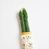 asparagus beeswax candle tapers | pair