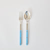 sabre salad servers | pastel blue