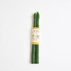 asparagus beeswax candle tapers | pair