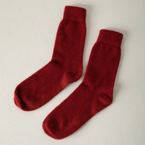 francie socks | crimson