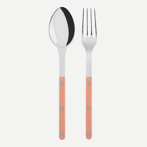 sabre salad servers | nude pink